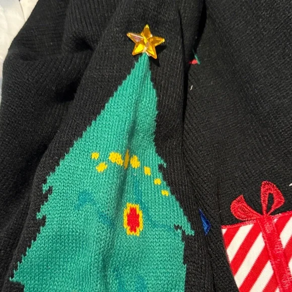 Mens Funny Black Sparkle T-Rex Dinosaur Christmas Holiday
X-Mas Sweater Sz.XL - Picture 11 of 13